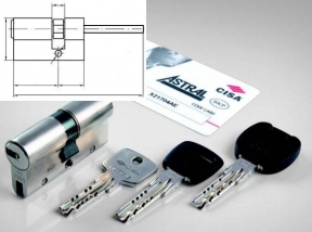 Cisa Astral L75 30U*45 gold со штоком цилиндр Италия